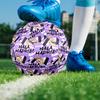 Real Madrid Print Size 5 Soccer Ball, PU Wear Resistant Football for Match Training and Daily Practice, Birthday Gift for Soccer Fans