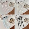 Bowknot Hairslide Barrettes Small Bow Hair Claw Long Silk Ribbon Hairs Clip Stylish Headwear Women Jewelry Decoration