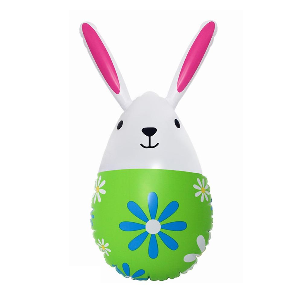 Safe Easter Inflatable Rabbit Cute Inflatable Easter Eggs Easter Rabbit Eggs Balloon  Garden Decor