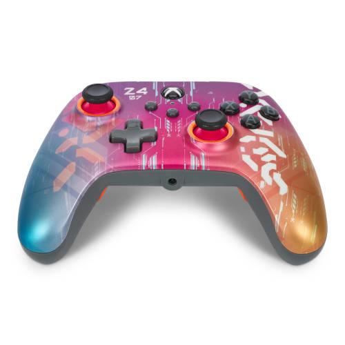 [2 års garanti] PowerA Advantage kablet kontroller for Xbox Series X|S - Cyber ​​??Style Double Vibration Function for Xbox Series X|S PC Windows 10/11