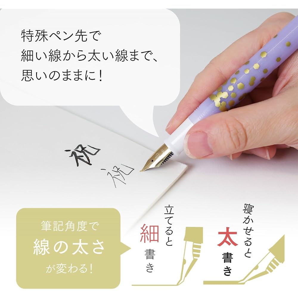 Sailor Fountain Pen DE Mannen Brush Writing Fountain Pen 30th Confetti Purple 40 Degrees 10-0343-050