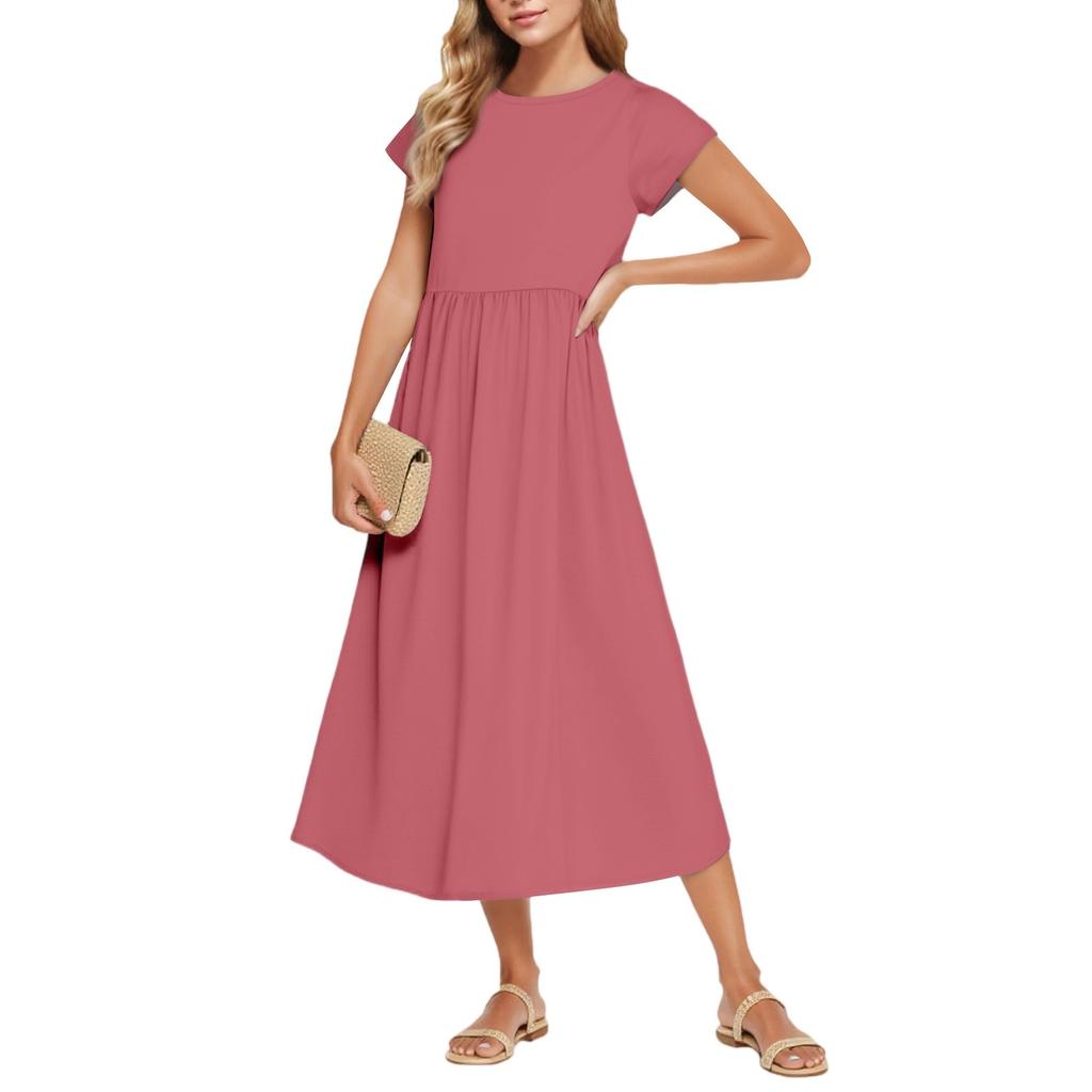 Women's Fashion Temperament Elegant Waisted Casual Dresses