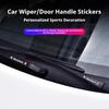 Vdrhn8 4Pcs Car Stickers, Window Wiper Decorative Stickers, Laser Waterproof, Suitable for Skoda Octavia   Kodiaya Kroya Kamia  Citigo