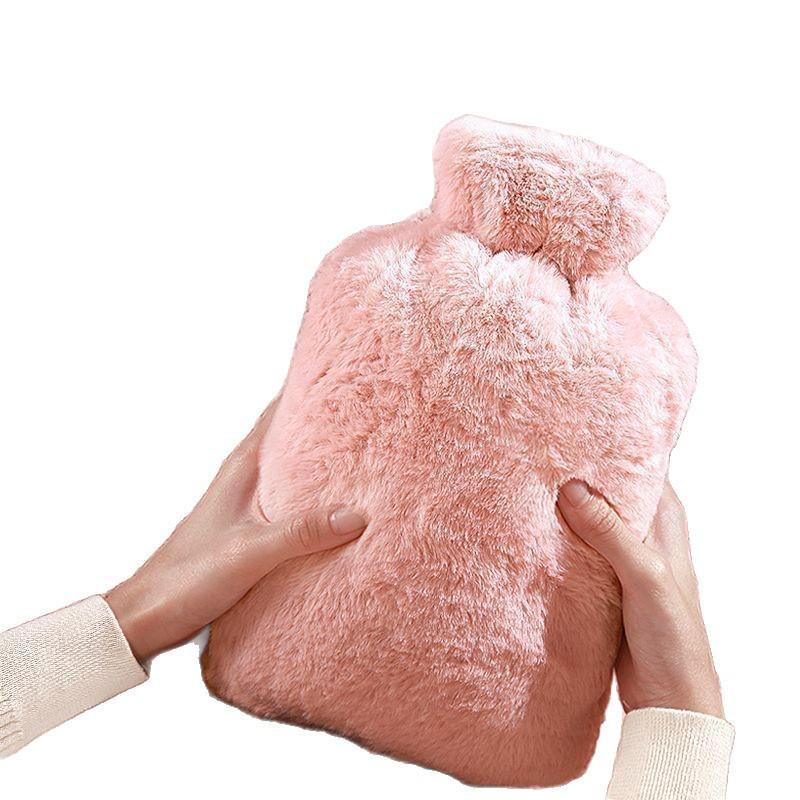 Plush Explosion-Proof Hot Water Bottle & Hand Warmer with Thick Cover