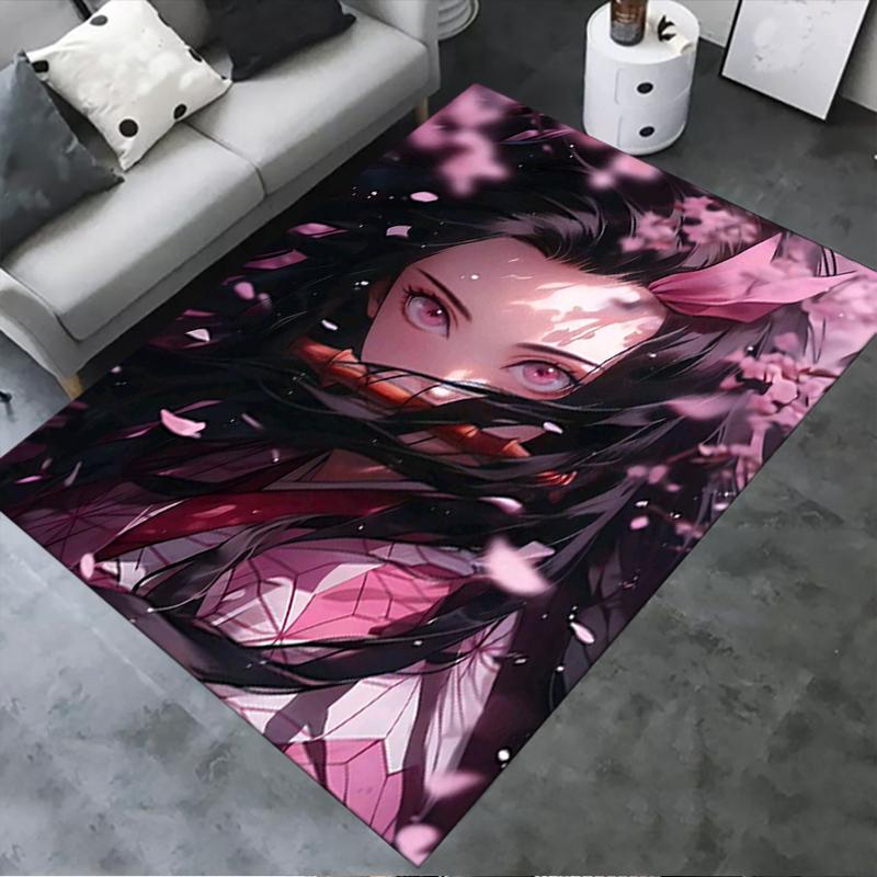 2025 New Nezuko Kamado Carpet Rug for Living Room Bedroom Home Sofa Decoration,Kids Play Non-slip Floor Mat 97