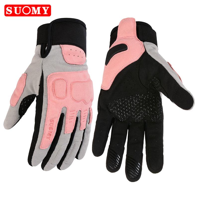 SUOMY Motorcycle Gloves Men Lady Summer Breathable Non-slip Guantes Motobike Riding Touch Screen Anti-drop Protective Gear S-XXL