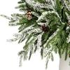 Simulated Pine Branch Faux Greenery Foliage Artificial Pine Sprig with Pine Cones Red Berries for DIY Wreath Home Vases Christmas Winter Parties