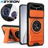KEYSION Magnetic Phone Case for TECNO Pova Slim 5G Spark Slim 4G Slide Camera Protection Upright Kickstand Shockproof Back Cover
