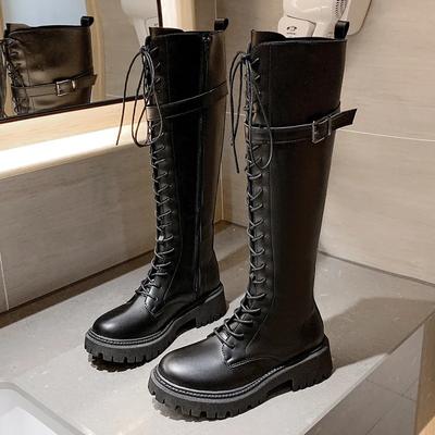 Mode Sexy Hohe Stiefel Kniehohe Pu Stiefel Plattform Bootas für Frauen Mode Schuhe 2024 Herbst Winter Booties Bottes Hautes femme