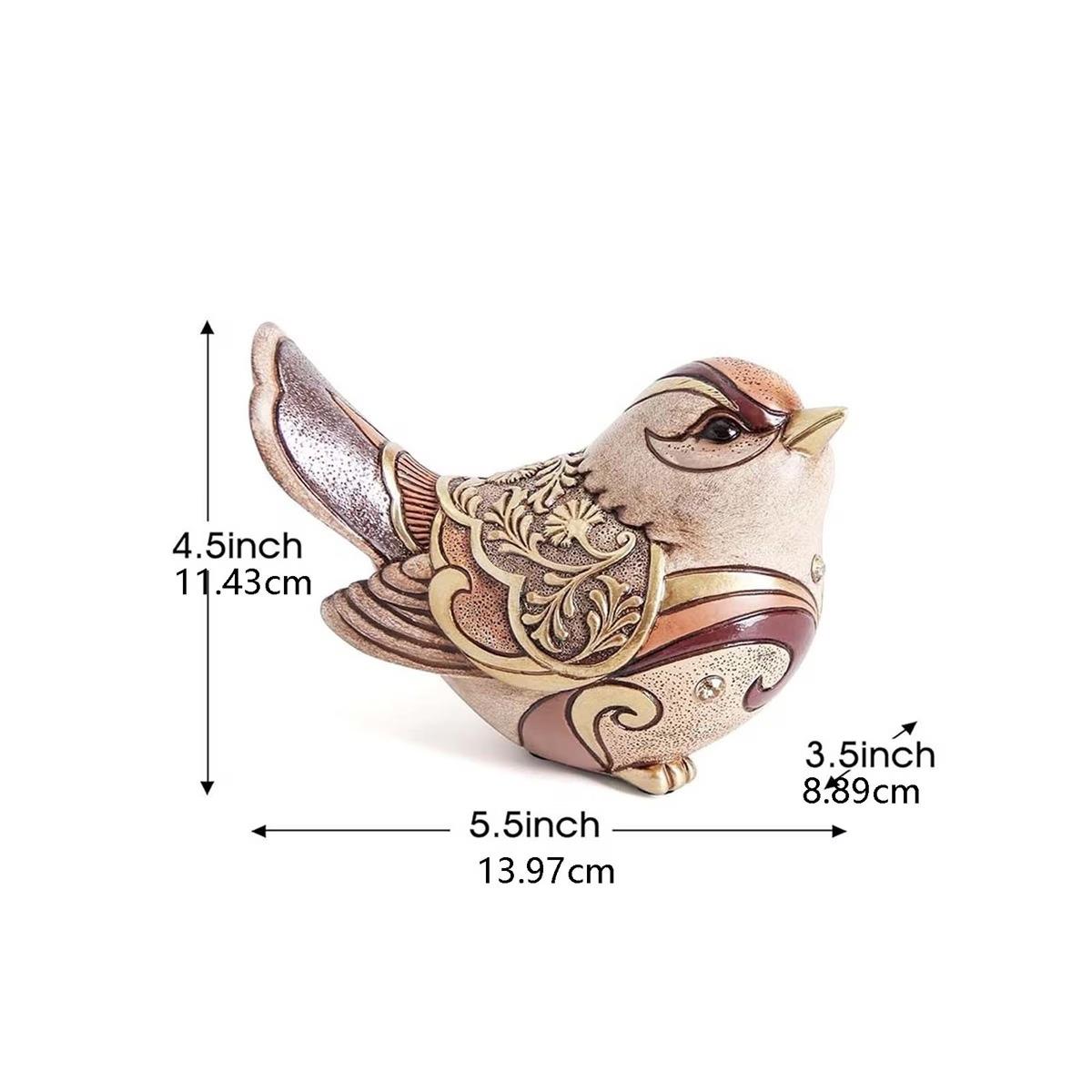 

Boho Resin Bird Statues Decorative Bird Figurines for Table Bookshelf & Office Home Decor Art Ornament