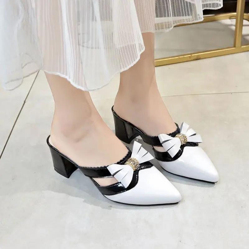Fashion Outside With Bow Shoes Unique Non Slip Women's Slippers and Ladies Sandals New Style Shoe Cheap Liquidation 39 Original Slides