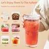 600ML Ribbed Glass Tumblers with Lids and Straws 1/2PCS Drinking Glasses for Iced Coffee Cups Milk Juice Cold Beverages