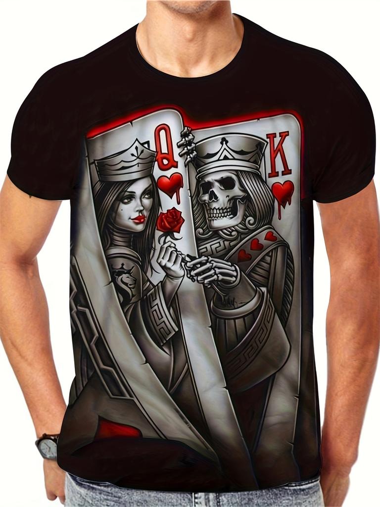 Unisex's Clothing Skeleton Graphic Print T-shirt Oversized T Shirt Unisex Summer Spring Oversized Punk Style Short Sleeve Outdoor Top