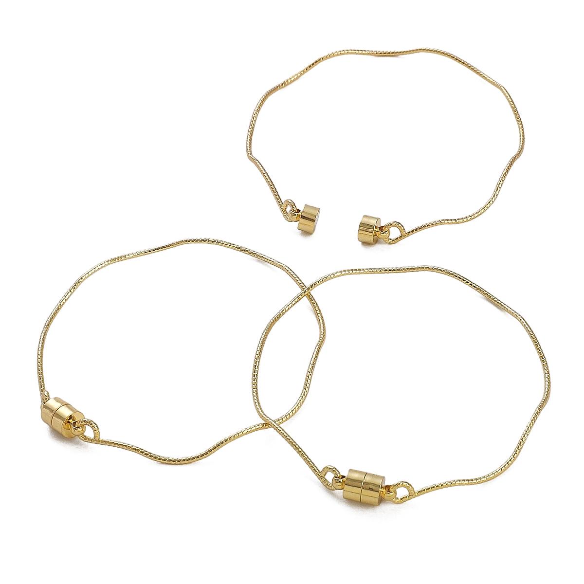 

Copper Round Wire Batch Flower Magnet Bracelet (Hanging Plating) 01