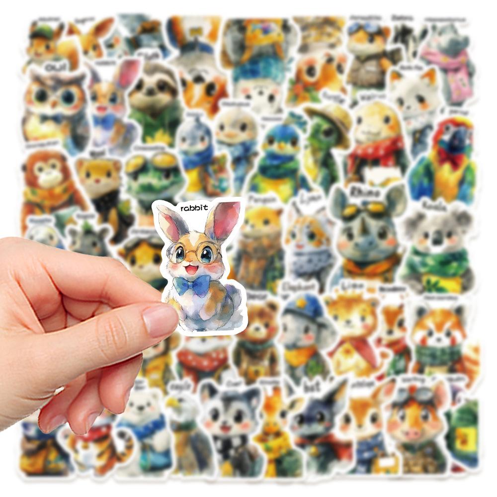 50pcs Set Cute Fantastic Animal Graffiti Stickers Aesthetic Artwork for Fridge Laptop Phone Diary Stationery Kids Creative Toy