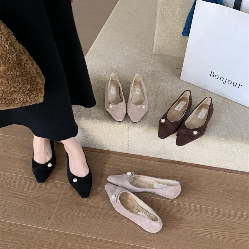 French inner silver rhinestone Mary Jane shoes 2025 new spring and summer pointed head light mouth versatile temperament single shoes women