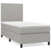 Maison Exclusive - Sommier à lattes de lit et matelas Gris clair 90x190 cm Tissu