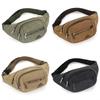 Canvas waist bag, men's chest bag, crossbody bag, outdoor sports, mountain climbing, cycling, sports function, student bag A-DH