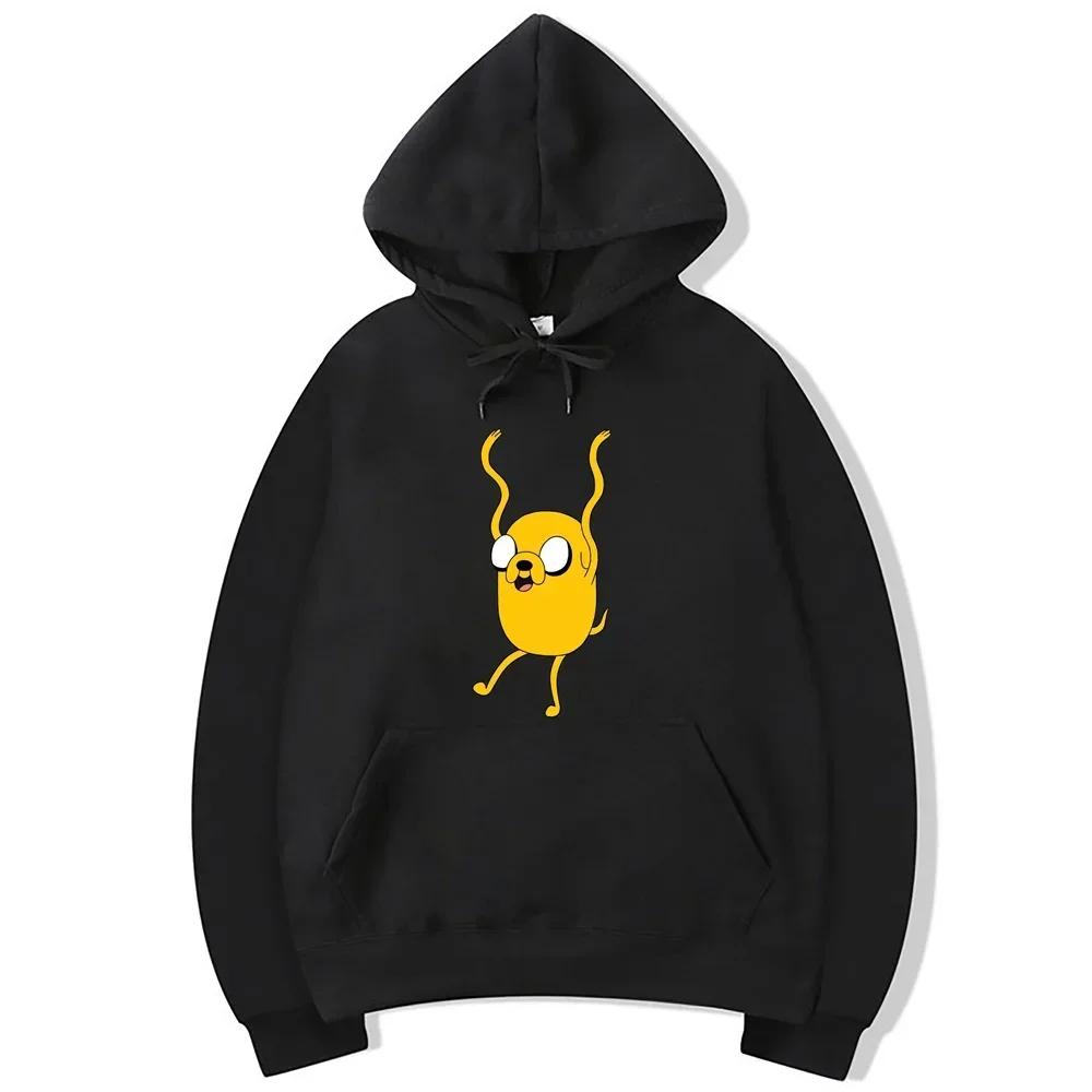 Adventure Time Animation TV Series Jake Cartoon Pattern Pullover for Men and Women Harajuku Fashion Street Harajuku