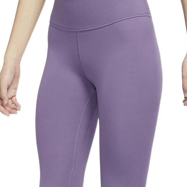 Nike Solid Color Mid-Rise Quick-Dry Training Nine-Point Fitness Pants Women Bottoms Smoke-Purple DQ1171-574
