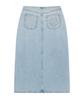 COVERNAT WOMAN Denim Long Skirt Light Blue
