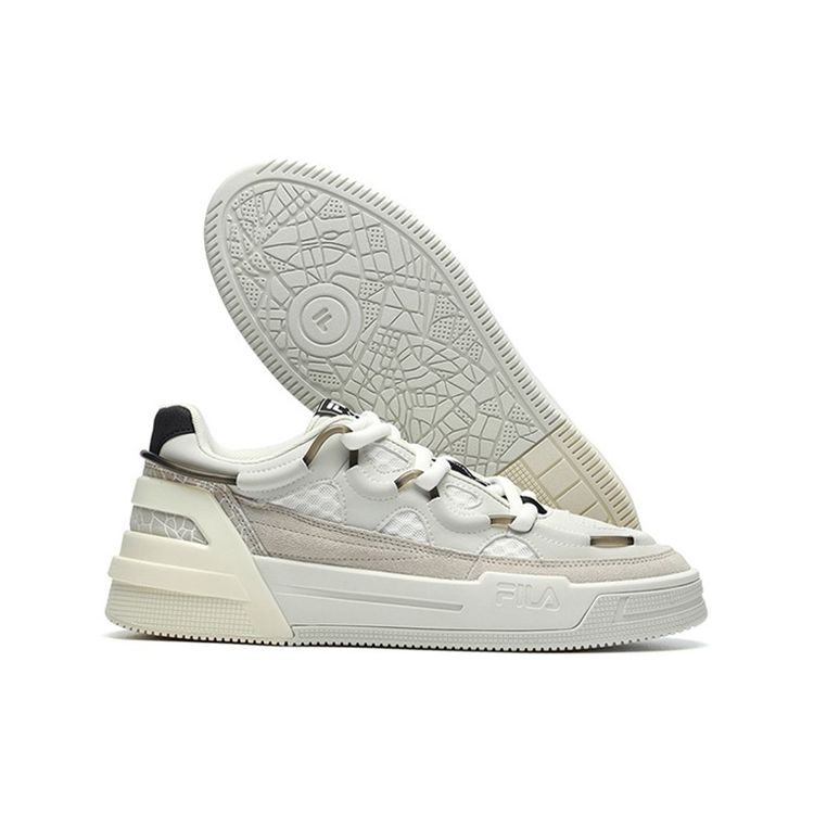 FILA Salto Comfortable Versatile Low-Top Retro Basketball Shoes Men sneaker Bright-White F12M141225FBV