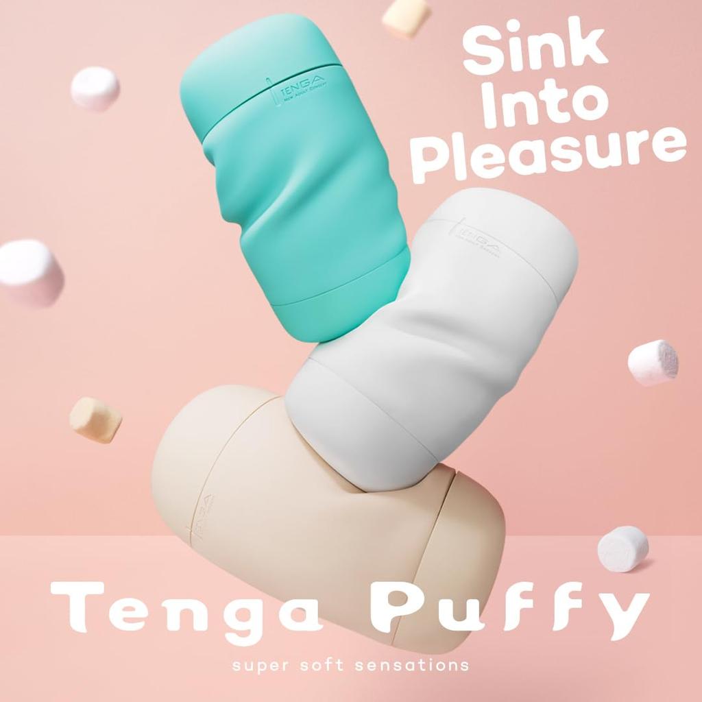 TENGA PUFFY Zuckerweiß TENGA Puffy Zuckerweiß Krümel Feine Kante Wiederholungstyp Mini Lotion enthalten