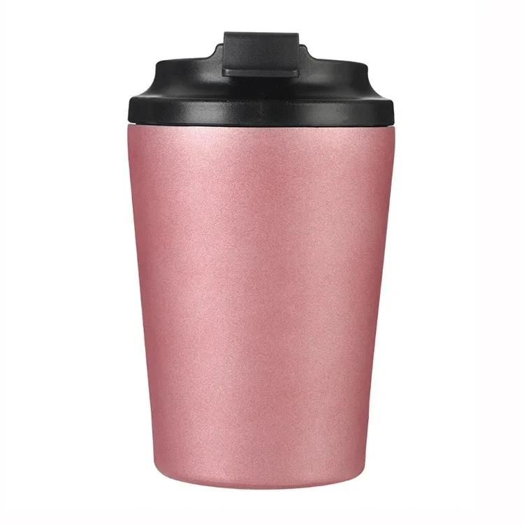 350ml/12oz Double Stainless Steel 304 Coffee Thermos Mug Leak-Proof Non-Slip Car Vacuum Flask Travel Thermal Cup Water Bottle