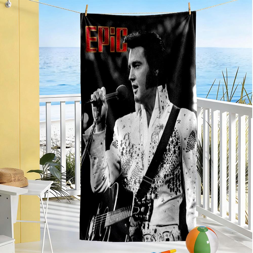 Elvis Presley Legenda Ręcznik Plażowy Miękki Trwały Szybkoschnący Wygodny Lekki