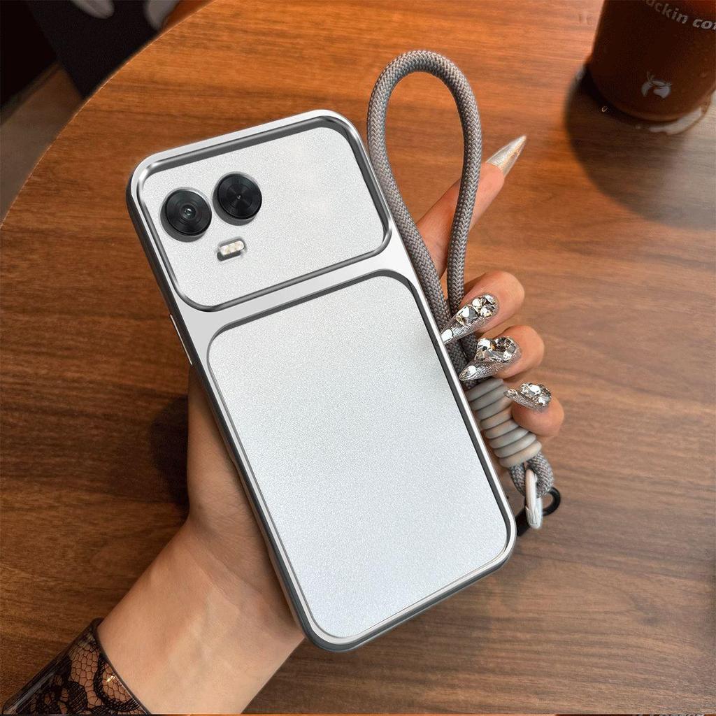 Luxury Big Window Phone Case with Lanyard for realme 11 5G Premium Textured Casing