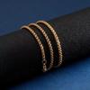20-60cm 18K Gold   Copper 4mm Round Chain Necklace for Women Man Wedding Party Charm Jewelry 8/18/20/22/24in