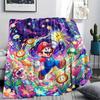 Super Mario Flannel Blanket Print Cozy Comfortable Warm for Home Indoor Picnic Bed Sofa Chair.-TING