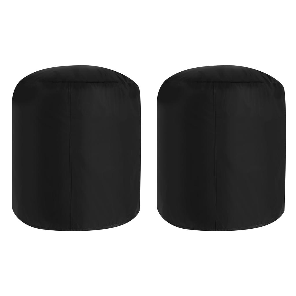 Grill Cover Waterproof Round BBQ Grill Cover Heavy Duty Outdoor Camping Barbecue Charcoal Fire Pit Stove Protection Cover