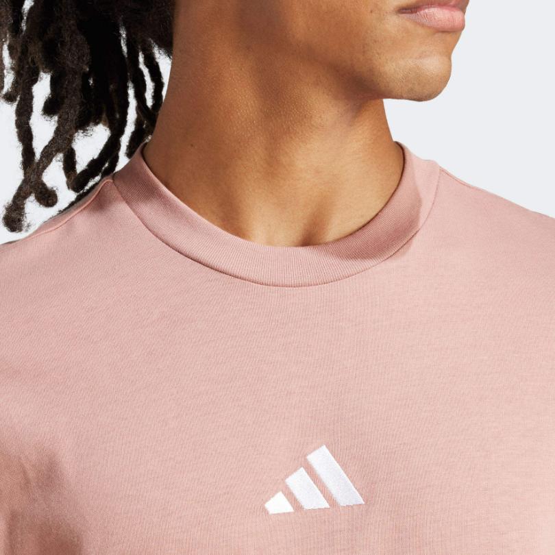 Adidas Essentials Sport Performance Comfortable Fashion Soft Crew Neck Pullover Short Sleeve T-Shirt Men T-Shirts Brown JE6395