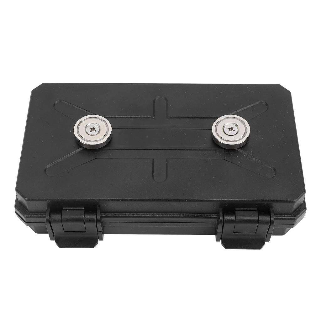 Magnetic Key Box Under Car Concealed Holder Tool Storage Organizer for Security Labels Door and Car Keys 19x12.5x4.7cm