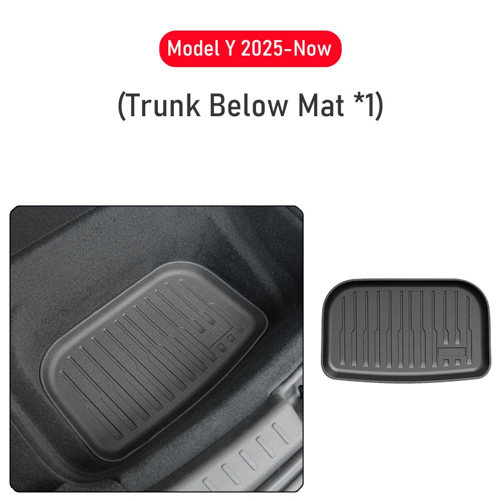 Front Rear Trunk Mat for 2025 2026 Tesla Model Y Juniper Cargo Mat Rear Seat Back Cover SeatBack Liner Pad Protector Accessories