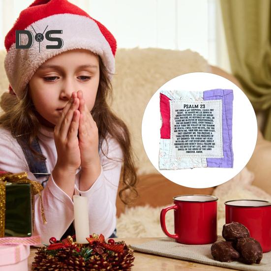 Edredón de oración con bolsillo interior con forma de cruz Edredón de oración con forma de abrazo Edredones de oración con fe Mini edredones con las Sagradas Escrituras Citas inspiradoras Simpatía Regalo de aliento