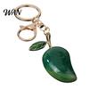 Fruit Pendant Keychain Zinc Alloy Mango Shape Key Chain with Lobster Clasp Easy To Hang Holder Backpack Car Accessory
