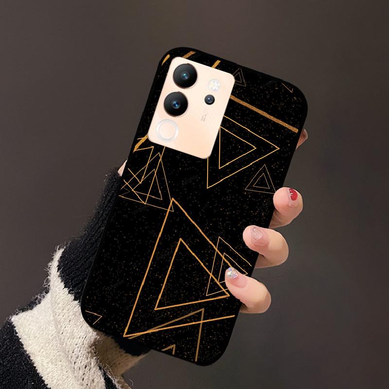 For Vivo V30 Lite 5G Case Fashion Cat Astronaut Flower Phone Bag For Vivo V30Lite 5G Luxury Protector Fundas Black Coque