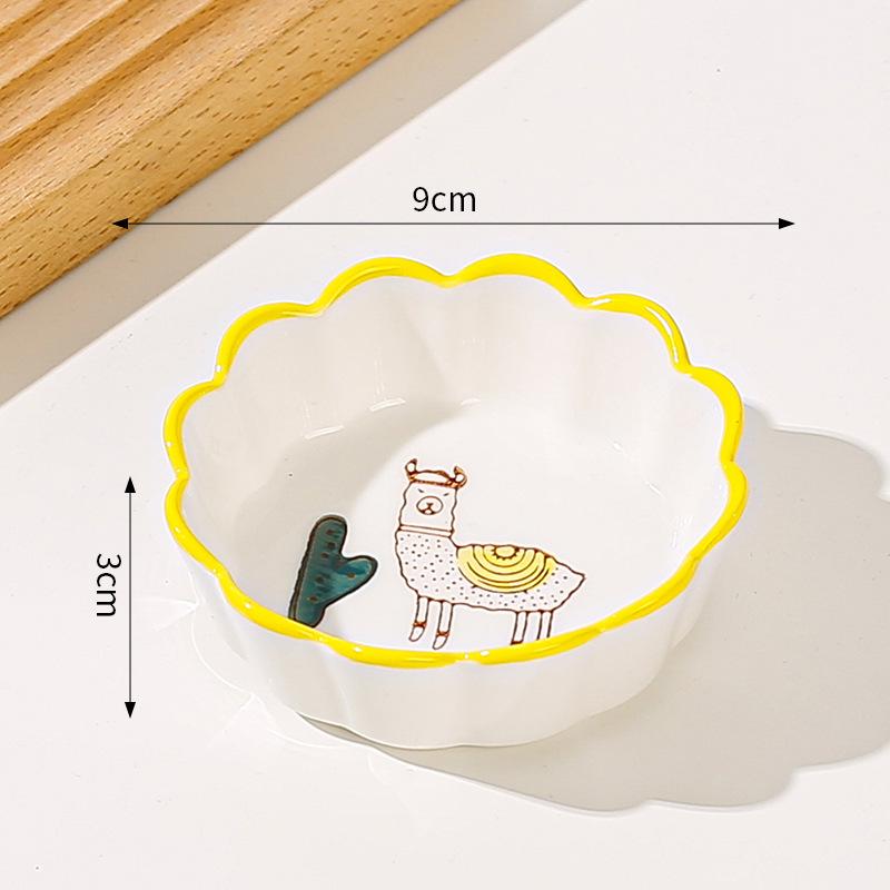 Japanske Mini Keramiske Tallerkener Barbecue Dipping Sashimi Sushi Soyasaus Retter Hjem Skrivebord Snacks Frukt Dessert Tallerkener