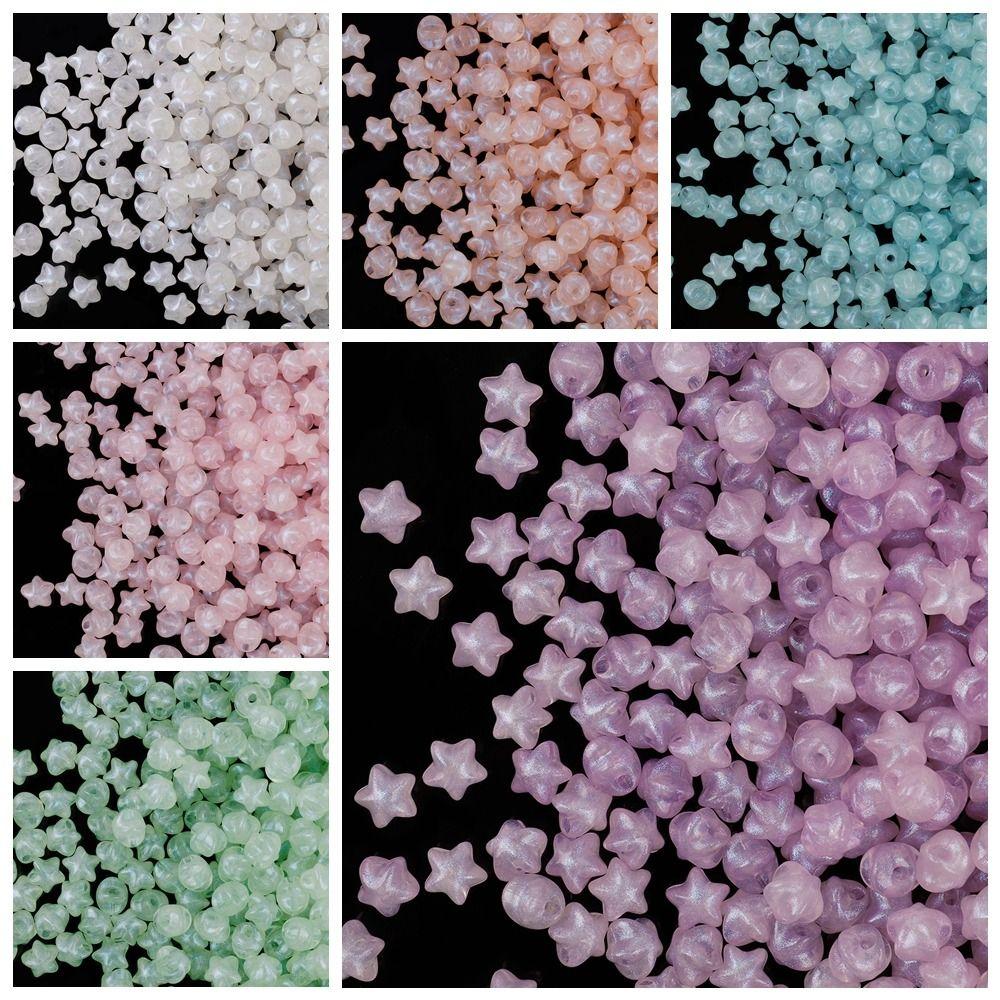 

50 шт. акриловые бусины для изготовления украшений 11 мм звезды россыпью бусины-разделители серьги синий