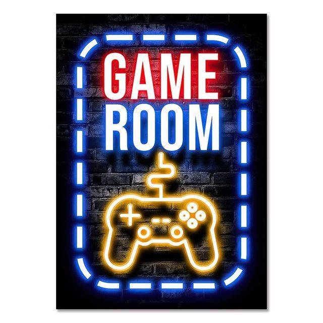 Gaming Room Decoration Poster Wall Art Video Game Canvas Painting Playroom Decor Picture for Gamer Boy Bedroom Prints Decor