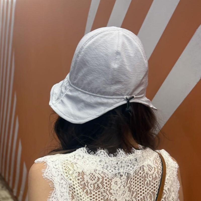 Cotton Striped Sun Hat With Wide Brim For Women Summer Outdoor Sun Protection