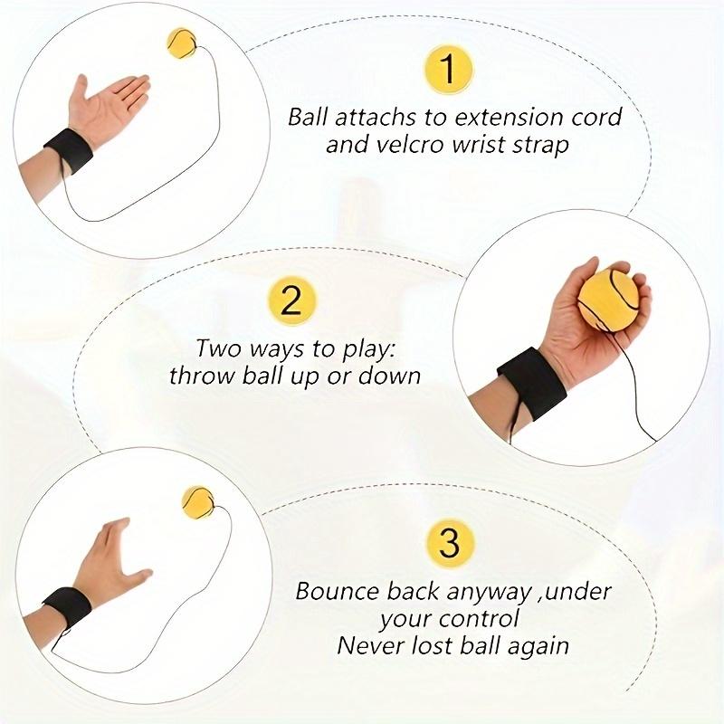 6-piece Mini Wrist Grip Ball Strap Elastic Wristband - Durable TPU Fitness Ball, Suitable for Strength Training and Outdoor Sports