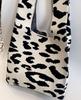 Leopard Print Mini Mini Tote Small Knit [Liberte555] Bag, Bag, Ladies' Bag, Bag, (leopard Print)