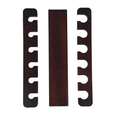 Trä Fiskespö Spö Hållare Fäste Spöställ Organizer Bärväska Tillbehör (Teakfärg)