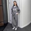 2024 Autumn Women's Fashion Print Casual Loose Sports Pants Two-Piece Set
