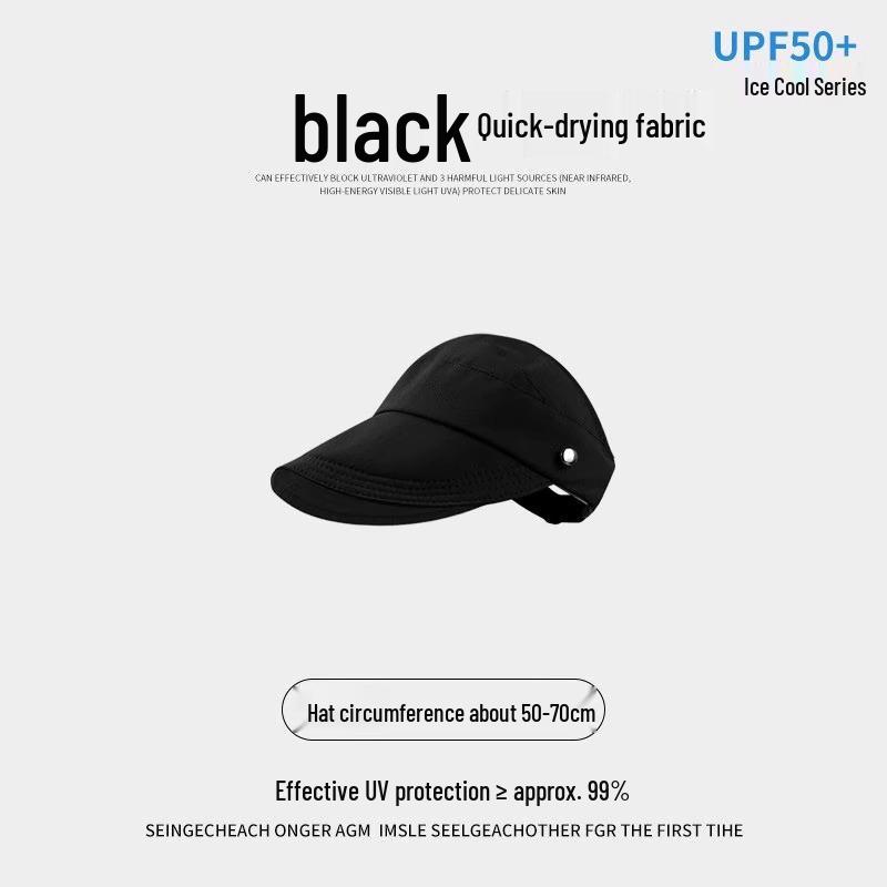 

Женская быстросохнущая шляпа от солнца с козырьком 2025 от Чжао Лусы - Дизайн для маленького лица