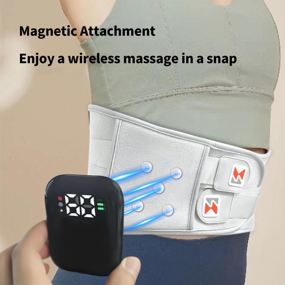 Electric Waist Massager Vibration Hot Compress Lumbar Brace Belt Heating Waist Massage Back Support Relax