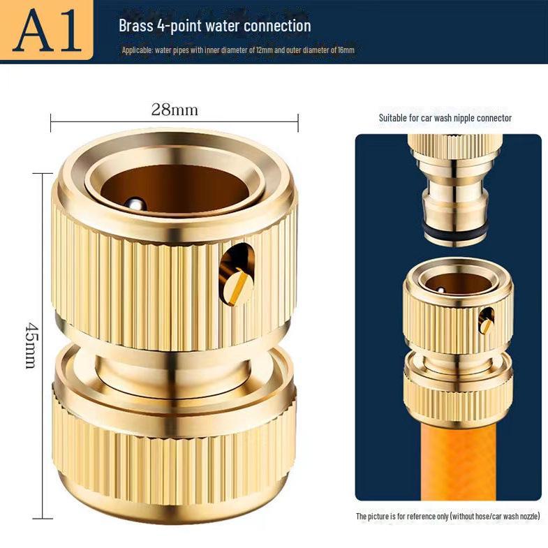 Kupfer 4-Punkt-Gewinde Standard-Wasserrohrgelenk für Waschmaschine und Autowaschpistole
